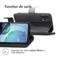 imoshion Etui de téléphone portefeuille Luxe Motorola Moto G72 - Noir