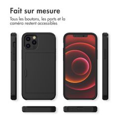 imoshion Coque arrière avec porte-cartes Apple iPhone 12 Pro Max - Noir