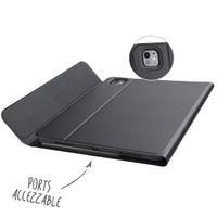 Accezz Étui de tablette portefeuille Bluetooth Clavier QWERTY iPad Pro 13 (2025) M5 / (2024) M4 - Noir