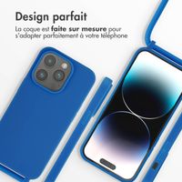 imoshion Coque en silicone avec cordon Apple iPhone 14 Pro - Bleu