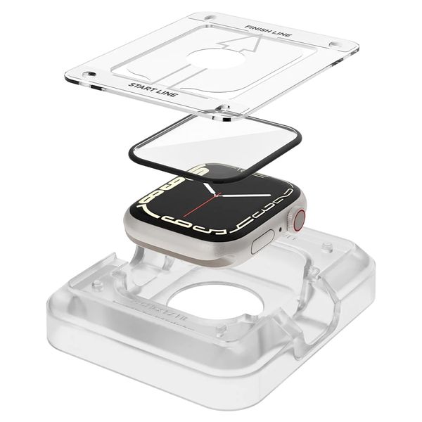 Spigen Protection d'écran Pro Flex EZ Fit avec applicateur Apple Watch Series 7/8/9 - 41 mm - Transparent