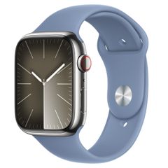 Apple Bracelet Sport Apple Watch Series 1 t/m 11 / SE / Ultra (44/45/46/49 mm) - Taille S/M - Winter Blue