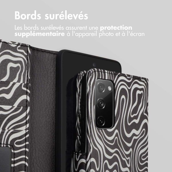 imoshion Étui de télephone portefeuille Design Samsung Galaxy S20 FE - Black And White