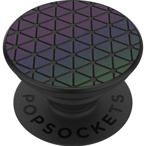 PopSockets PopGrip - Amovible - Reflective Techno Grid Chromatic