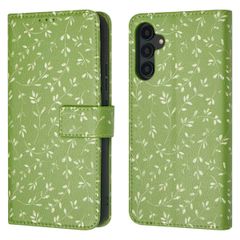 imoshion Étui de télephone portefeuille Design Samsung Galaxy A54 (5G) - Green Flowers