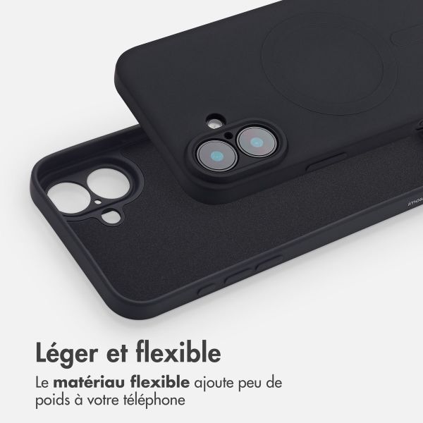 imoshion Coque Couleur avec MagSafe Apple iPhone 16 Plus - Noir