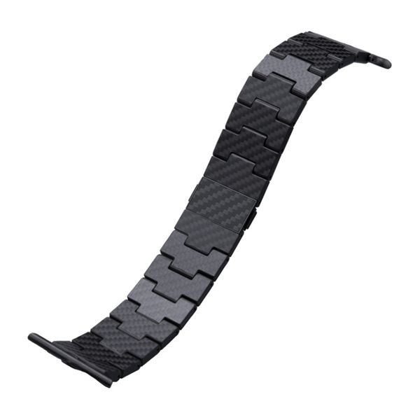 Pitaka Bracelet en fibre de carbone Apple Watch | 44/45/46/49 mm - Retro Carbon Black