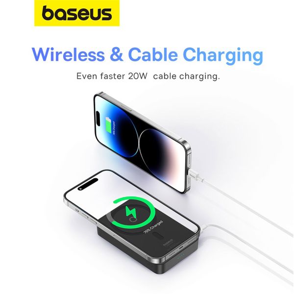 Baseus MagPro | Batterie externe 5.000 mAh - 20 watts - Noir