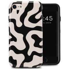 Selencia Coque arrière Vivid Apple iPhone SE (2022 / 2020) / 8 / 7 / 6(s) - Art Wave Black