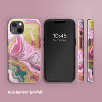 Selencia Coque arrière Vivid avec MagSafe Apple iPhone 13 - Marble Pink