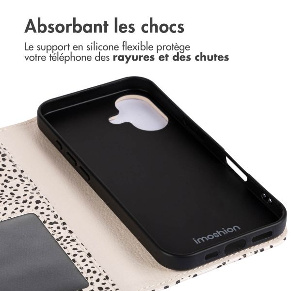 imoshion Étui de téléphone portefeuille Design iPhone 16 - Desert Dots