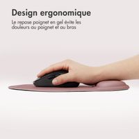 imoshion Tapis de souris ergonomique - Tapis de souris avec repose-poignet - 30 x 25 cm - Vieux rose