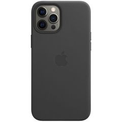 Apple Coque Leather MagSafe Apple iPhone 12 Pro Max - Black