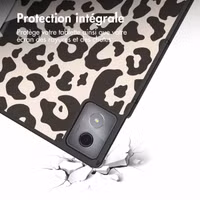 imoshion Coque tablette Design Trifold Lenovo Tab K11 Plus - Leopard