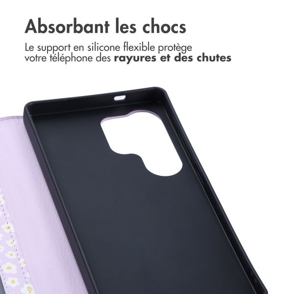imoshion Étui de télephone portefeuille Design Samsung Galaxy S25 Ultra - White Daisy