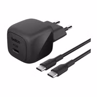 Belkin Chargeur USB-C compact BoostCharge 25W avec câble USB-C vers USB-C - 1 mètre - Noir