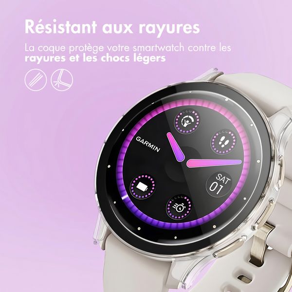 imoshion Coque rigide à couverture complète Garmin Venu 3s - Transparent