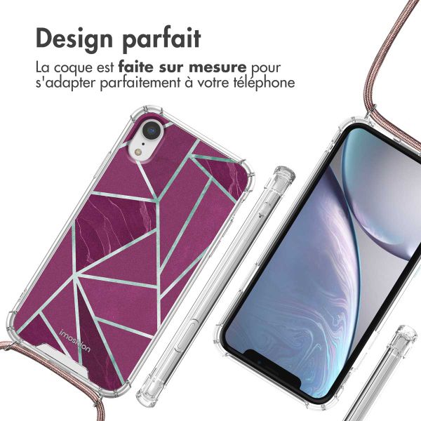 imoshion Coque Design avec cordon Apple iPhone Xr - Bordeaux Graphic