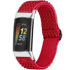 imoshion Bracelet élastique en nylon le Fitbit Charge 5 - Rouge