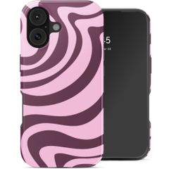 Selencia Coque arrière Vivid Apple iPhone 17 - Wavy Swirl Pink Plum