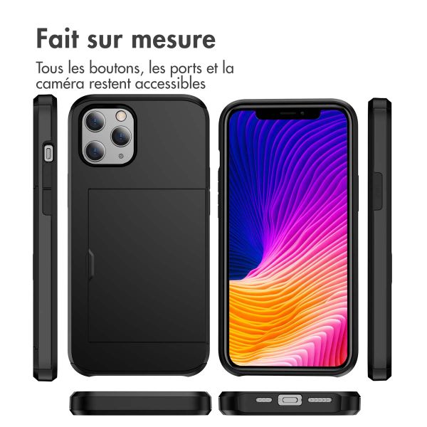 imoshion Coque arrière avec porte-cartes iPhone 12 (Pro) - Noir