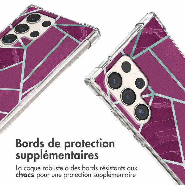 imoshion Coque Design avec cordon Samsung Galaxy S23 Ultra - Bordeaux Graphic