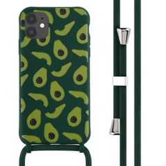 imoshion Coque design en silicone avec cordon Apple iPhone 11 - Avocado Green
