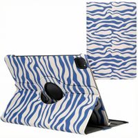 imoshion Coque Design rotatif à 360° Apple iPad Pro 12.9 (2018/2020/2021/2022) - White Blue Stripes