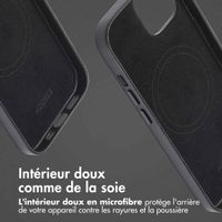 Accezz Coque arrière en cuir avec MagSafe iPhone 13 - Onyx Black