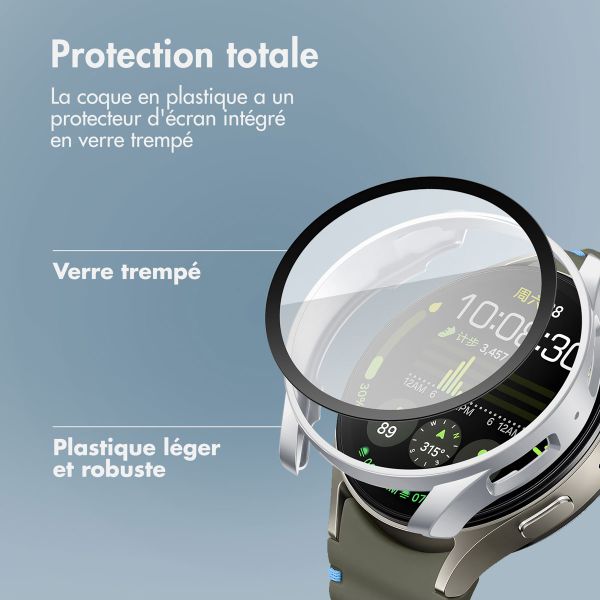 imoshion Coque rigide à couverture complète Samsung Galaxy Watch 7 - 44 mm - Argent