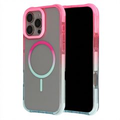 Coque arrière MagSafe Gradient Apple iPhone 16 Pro Max - Rose / Bleu
