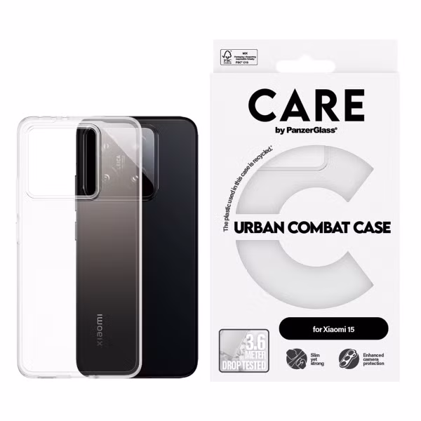 CARE by PanzerGlass Coque Urban Combat Xiaomi 15 - Clear