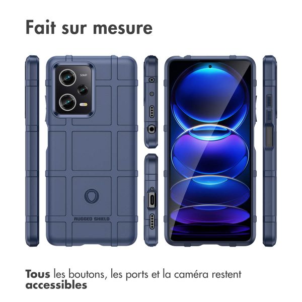 imoshion Coque Rugged Shield Xiaomi Poco X5 Pro 5G - Bleu foncé