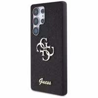 Guess Coque 4G Metal Logo Glitter Samsung Galaxy S25 Ultra - Noir