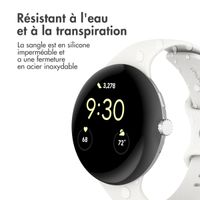 imoshion Bracelet en silicone Google Pixel Watch 3 - 45 mm - Taille L - Blanc