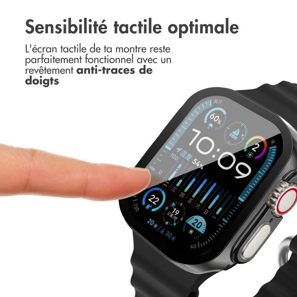 imoshion Coque rigide brillante à couverture complète Apple Watch Ultra / Ultra 2 / Ultra 3 - 49 mm - Noir