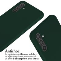 imoshion Coque en silicone avec cordon Samsung Galaxy A34 (5G) - Vert foncé
