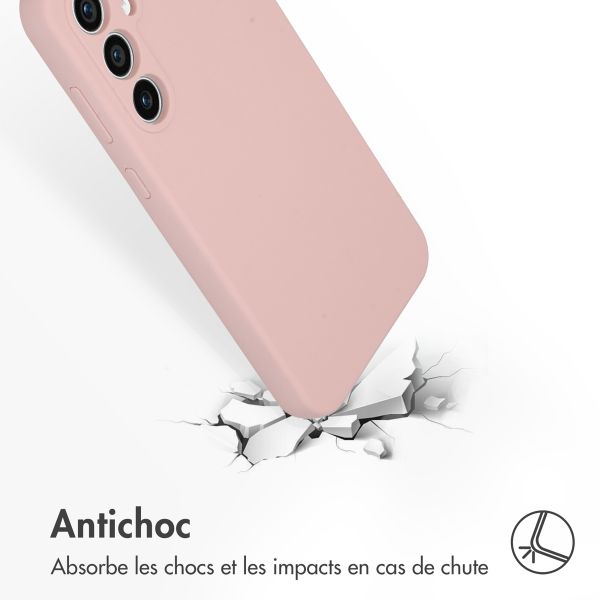 Accezz Coque Liquid Silicone Samsung Galaxy S23 FE - Rose