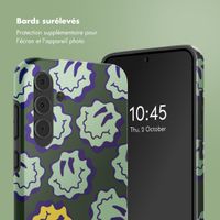 Selencia Coque arrière Vivid Samsung Galaxy A55 - Wavy Smiley Green