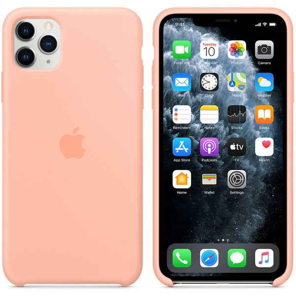 Apple Coque en silicone Apple iPhone 11 Pro Max - Grapefruit