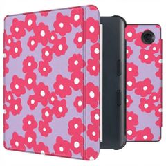 imoshion Design Slim Hard Sleepcover avec support Kobo Libra Colour - Dusty Rose Blossom