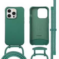 imoshion Coque arrière Color avec cordon amovible et MagSafe Apple iPhone 14 Pro - Vert foncé