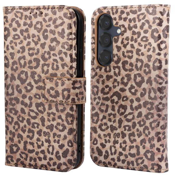 imoshion Étui de téléphone portefeuille Design Samsung Galaxy S25 - Leopard Mood