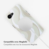 Selencia Coque arrière Vivid avec MagSafe Apple iPhone 16e - Desert Waves Beige