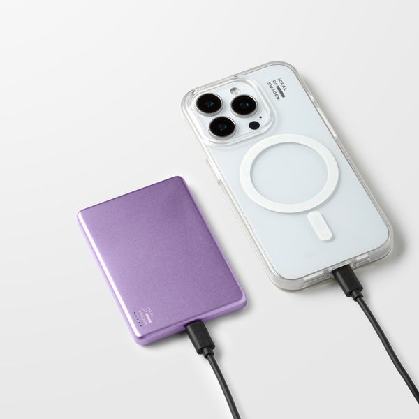 iDeal of Sweden MagSafe Powerbank Slim 5.000 mAh - Batterie externe sans fil - Lavender Milk