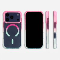 Selencia Coque arrière MagSafe Gradient Apple iPhone 17 Pro - Rose / Bleu