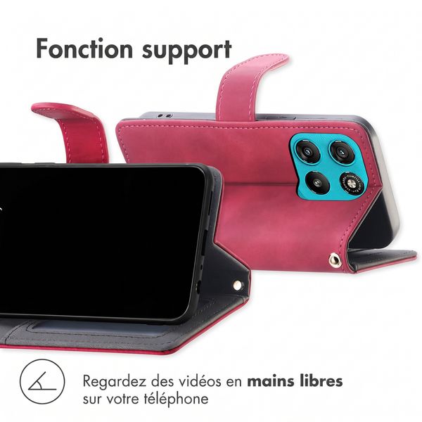 imoshion Etui de télephone portefeuille avec cordon Motorola Moto G77 - Rouge