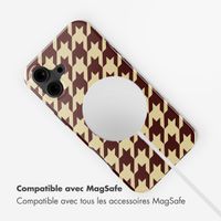 Selencia Coque arrière Vivid avec MagSafe Apple iPhone 16 - Pied-de-Poule
