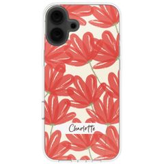 Coque personnalisée avec des fleurs iPhone 16 - Transparent