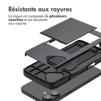 imoshion Coque arrière avec porte-cartes Apple iPhone 16 Plus - Noir